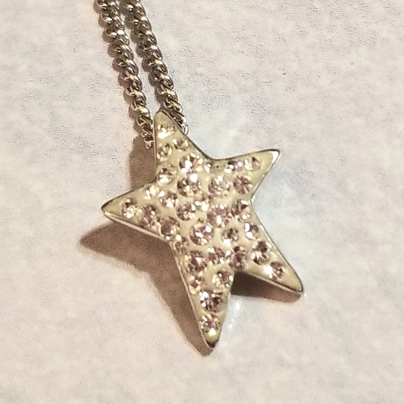 Swarovski signed Star Crystal Pendant Necklace - Picture 3 of 6